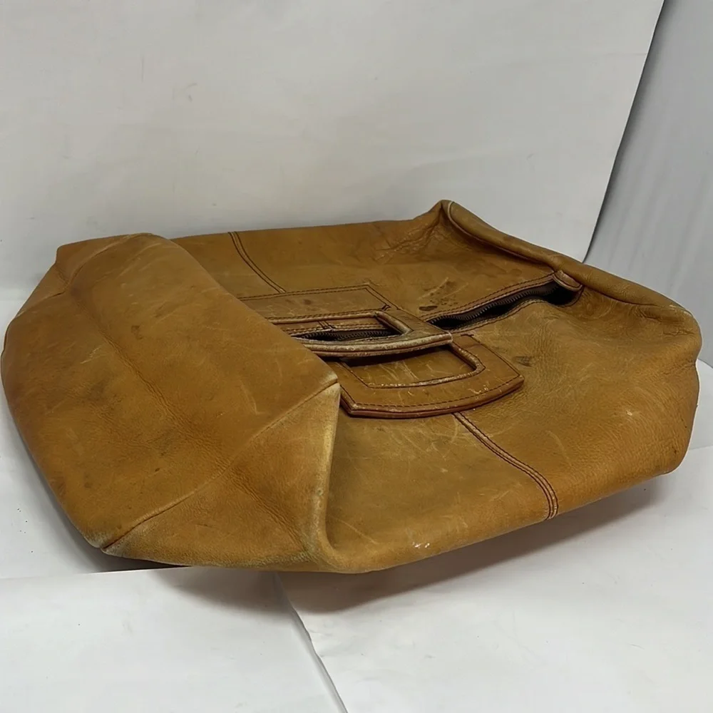 Vintage 16” Belting Leather Zip Duffel Bag
